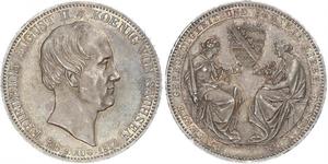 2 Thaler Königreich Sachsen (1806 - 1918) Silber Friedrich August II. (Sachsen)