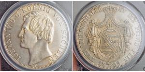 2 Thaler Königreich Sachsen (1806 - 1918) Silber 