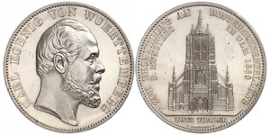 2 Thaler Königreich Württemberg (1806-1918) Silber Karl (Württemberg)