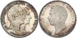 2 Thaler Königreich Württemberg (1806-1918) Silber Wilhelm I. (Württemberg)