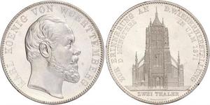 2 Thaler Königreich Württemberg (1806-1918) Silber Karl (Württemberg)