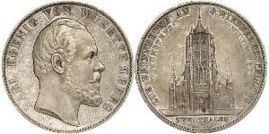 2 Thaler Königreich Württemberg (1806-1918) Silber Karl (Württemberg)
