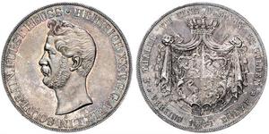 2 Thaler Reuß älterer Linie (1778 - 1918) Silber Heinrich XX. (Reuß-Greiz)