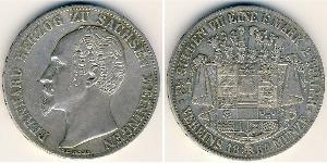 2 Thaler Sachsen-Coburg und Gotha (Herzogtum) (1826-1920) Silber 