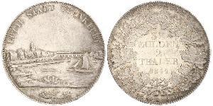 2 Thaler Free City of Frankfurt Silver 