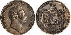 2 Thaler Grand Duchy of Baden (1806-1918) Silver Leopold, Grand Duke of Baden (1790 – 1852)