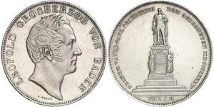 2 Thaler Grand Duchy of Baden (1806-1918) Silver Leopold, Grand Duke of Baden (1790 – 1852)