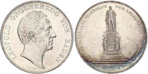 2 Thaler Grand Duchy of Baden (1806-1918) Silver Leopold, Grand Duke of Baden (1790 – 1852)