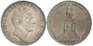2 Thaler Grand Duchy of Baden (1806-1918) Silver Leopold, Grand Duke of Baden (1790 – 1852)