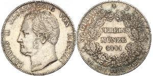 2 Thaler Grand Duchy of Hesse (1806 - 1918) Silver Louis II, Grand Duke of Hesse