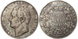 2 Thaler Grand Duchy of Hesse (1806 - 1918) Silver Louis II, Grand Duke of Hesse