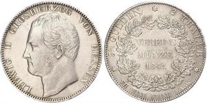 2 Thaler Grand Duchy of Hesse (1806 - 1918) Silver Louis II, Grand Duke of Hesse