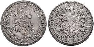 2 Thaler Holy Roman Empire (962-1806) Silver Leopold I, Holy Roman Emperor (1640-1705)