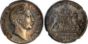 2 Thaler Kingdom of Bavaria (1806 - 1918) Silver Maximilian II of Bavaria (1811 - 1864)