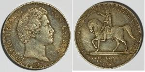 2 Thaler Kingdom of Bavaria (1806 - 1918) Silver Ludwig I of Bavaria (1786 – 1868)