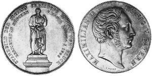 2 Thaler Kingdom of Bavaria (1806 - 1918) Silver Maximilian II of Bavaria (1811 - 1864)