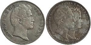 2 Thaler Kingdom of Bavaria (1806 - 1918) Silver Ludwig I of Bavaria (1786 – 1868)