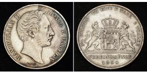 2 Thaler Kingdom of Bavaria (1806 - 1918) Silver Maximilian II of Bavaria (1811 - 1864)