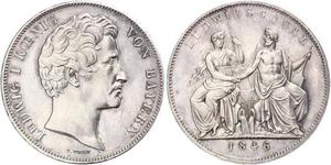 2 Thaler Kingdom of Bavaria (1806 - 1918) Silver Ludwig I of Bavaria (1786 – 1868)