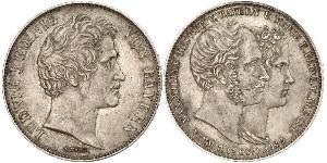 2 Thaler Kingdom of Bavaria (1806 - 1918) Silver Ludwig I of Bavaria (1786 – 1868)