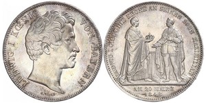 2 Thaler Kingdom of Bavaria (1806 - 1918) Silver Ludwig I of Bavaria (1786 – 1868)