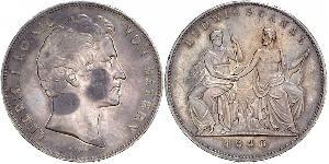 2 Thaler Kingdom of Bavaria (1806 - 1918) Silver Ludwig I of Bavaria (1786 – 1868)