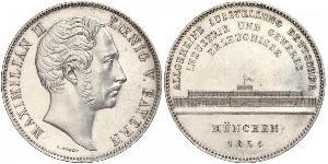 2 Thaler Kingdom of Bavaria (1806 - 1918) Silver Maximilian II of Bavaria (1811 - 1864)