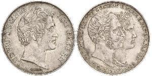 2 Thaler Kingdom of Bavaria (1806 - 1918) Silver Ludwig I of Bavaria (1786 – 1868)