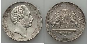 2 Thaler Kingdom of Bavaria (1806 - 1918) Silver Maximilian II of Bavaria (1811 - 1864)