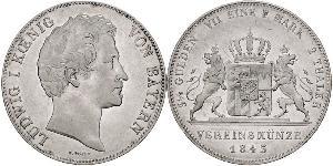 2 Thaler Kingdom of Bavaria (1806 - 1918) Silver Ludwig I of Bavaria (1786 – 1868)