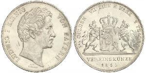2 Thaler Kingdom of Bavaria (1806 - 1918) Silver Ludwig I of Bavaria (1786 – 1868)