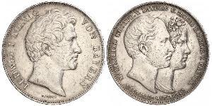 2 Thaler Kingdom of Bavaria (1806 - 1918) Silver Ludwig I of Bavaria (1786 – 1868)