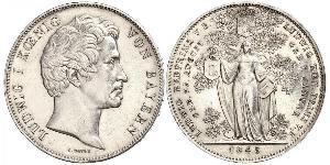 2 Thaler Kingdom of Bavaria (1806 - 1918) Silver Ludwig I of Bavaria (1786 – 1868)