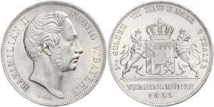 2 Thaler Kingdom of Bavaria (1806 - 1918) Silver Maximilian II of Bavaria (1811 - 1864)