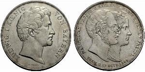 2 Thaler Kingdom of Bavaria (1806 - 1918) Silver Ludwig I of Bavaria (1786 – 1868)