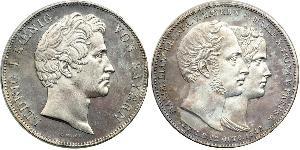 2 Thaler Kingdom of Bavaria (1806 - 1918) Silver Ludwig I of Bavaria (1786 – 1868)
