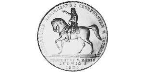 2 Thaler Kingdom of Bavaria (1806 - 1918) Silver Ludwig I of Bavaria (1786 – 1868)