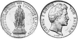 2 Thaler Kingdom of Bavaria (1806 - 1918) Silver Ludwig I of Bavaria (1786 – 1868)