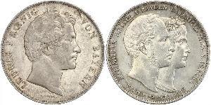 2 Thaler Kingdom of Bavaria (1806 - 1918) Silver Ludwig I of Bavaria (1786 – 1868)