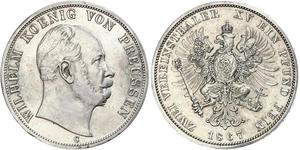 2 Thaler Kingdom of Prussia (1701-1918) Silver Wilhelm I, German Emperor (1797-1888)