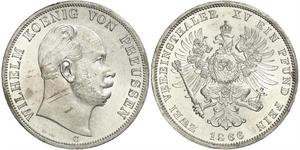 2 Thaler Kingdom of Prussia (1701-1918) Silver Wilhelm I, German Emperor (1797-1888)