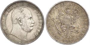 2 Thaler Kingdom of Prussia (1701-1918) Silver Wilhelm I, German Emperor (1797-1888)