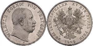 2 Thaler Kingdom of Prussia (1701-1918) Silver Wilhelm I, German Emperor (1797-1888)