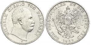 2 Thaler Kingdom of Prussia (1701-1918) Silver Wilhelm I, German Emperor (1797-1888)