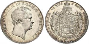 2 Thaler Kingdom of Prussia (1701-1918) Silver Frederick William IV of Prussia (1795 - 1861)