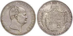 2 Thaler Kingdom of Prussia (1701-1918) Silver Frederick William IV of Prussia (1795 - 1861)