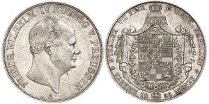 2 Thaler Kingdom of Prussia (1701-1918) Silver Frederick William IV of Prussia (1795 - 1861)