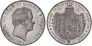 2 Thaler Kingdom of Prussia (1701-1918) Silver Frederick William IV of Prussia (1795 - 1861)