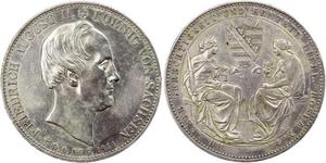 2 Thaler Kingdom of Saxony (1806 - 1918) Silver Frederick Augustus II of Saxony