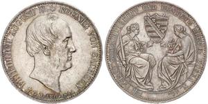 2 Thaler Kingdom of Saxony (1806 - 1918) Silver Frederick Augustus II of Saxony